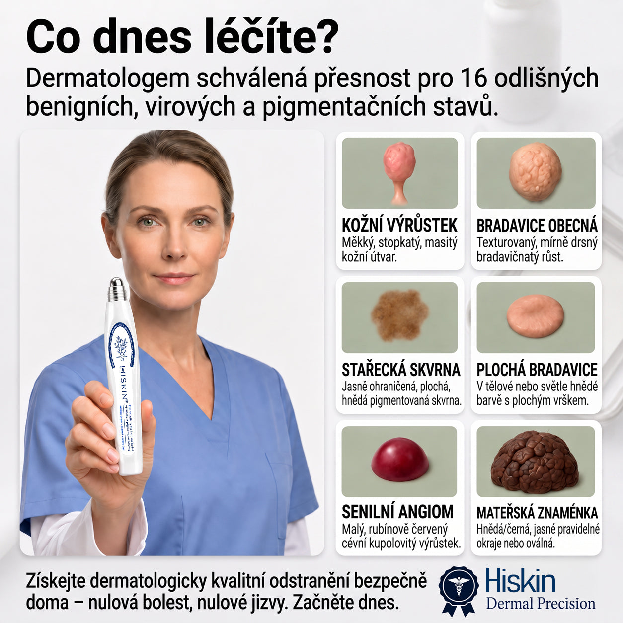 Oficiální značkový obchod | 🎄🎄Hiskin® 7denní odstraňovač skvrn a pigmentových skvrn (Bezbolestný rollerball bez jizev)