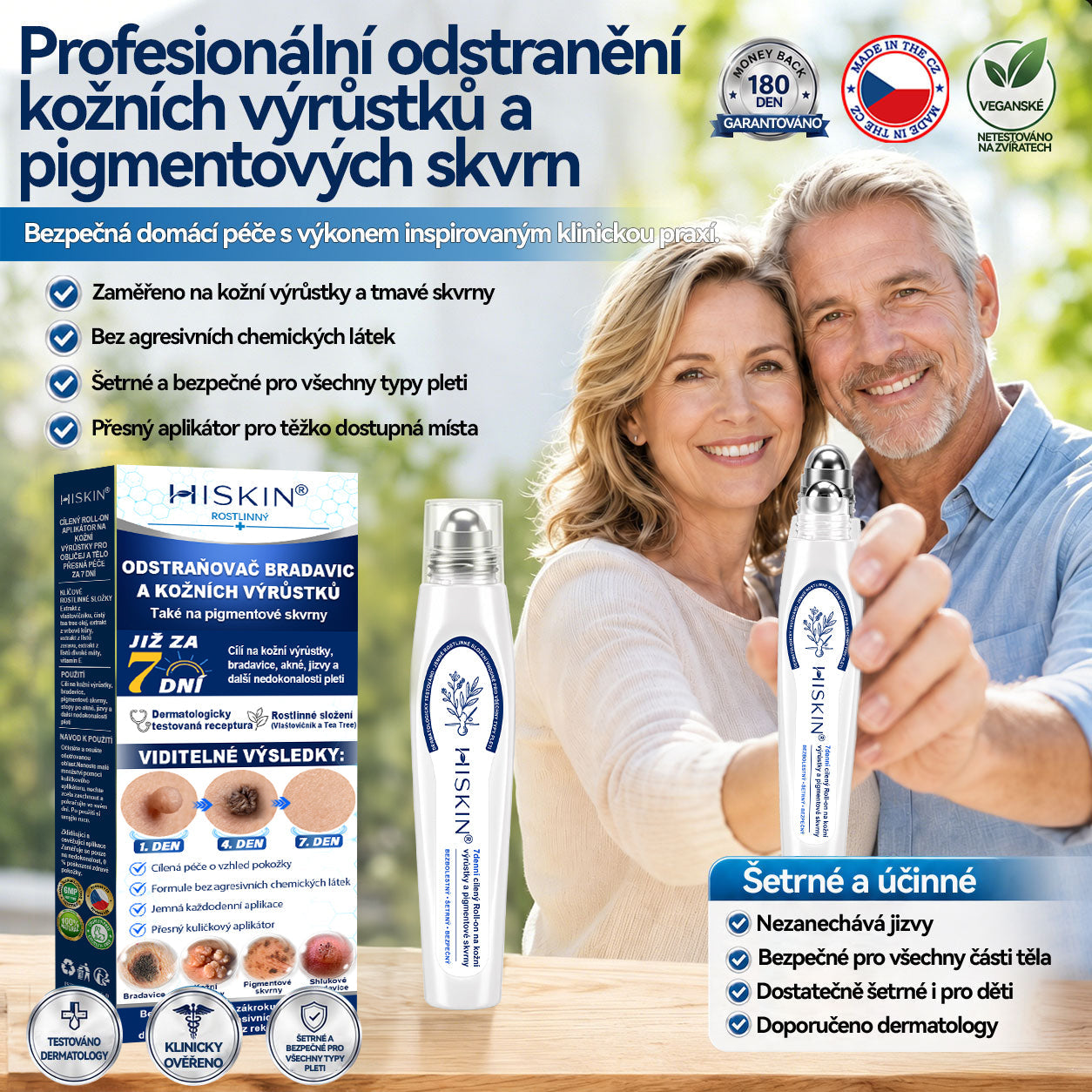 Oficiální značkový obchod | 🎄🎄Hiskin® 7denní odstraňovač skvrn a pigmentových skvrn (Bezbolestný rollerball bez jizev)